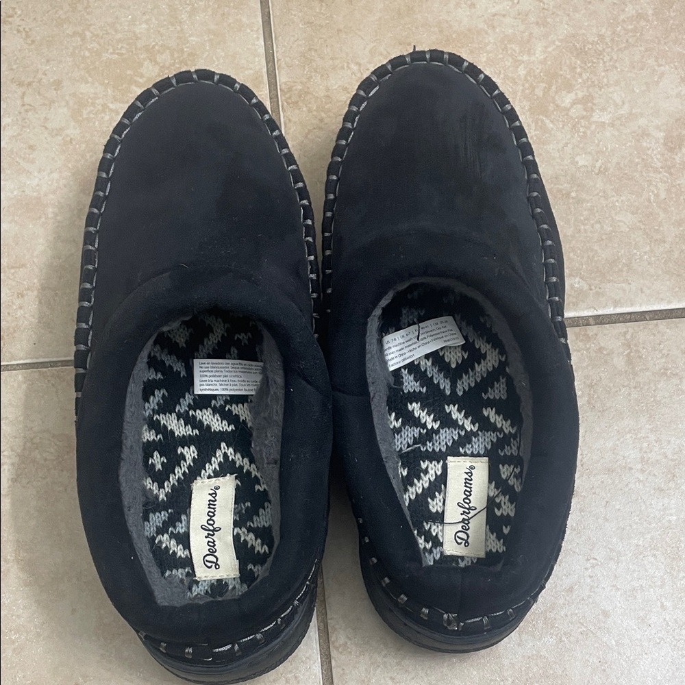 Dearfoams Black Men's Loafers